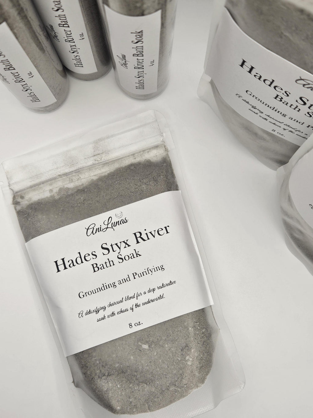 Hades Detox Soak, Persephone Milk bath | Charcoal, Goat Milk, Floral, Detoxifying bundle set