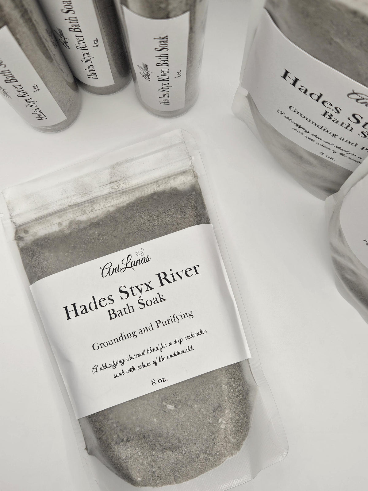 Hades Detox Soak, Persephone Milk bath | Charcoal, Goat Milk, Floral, Detoxifying bundle set