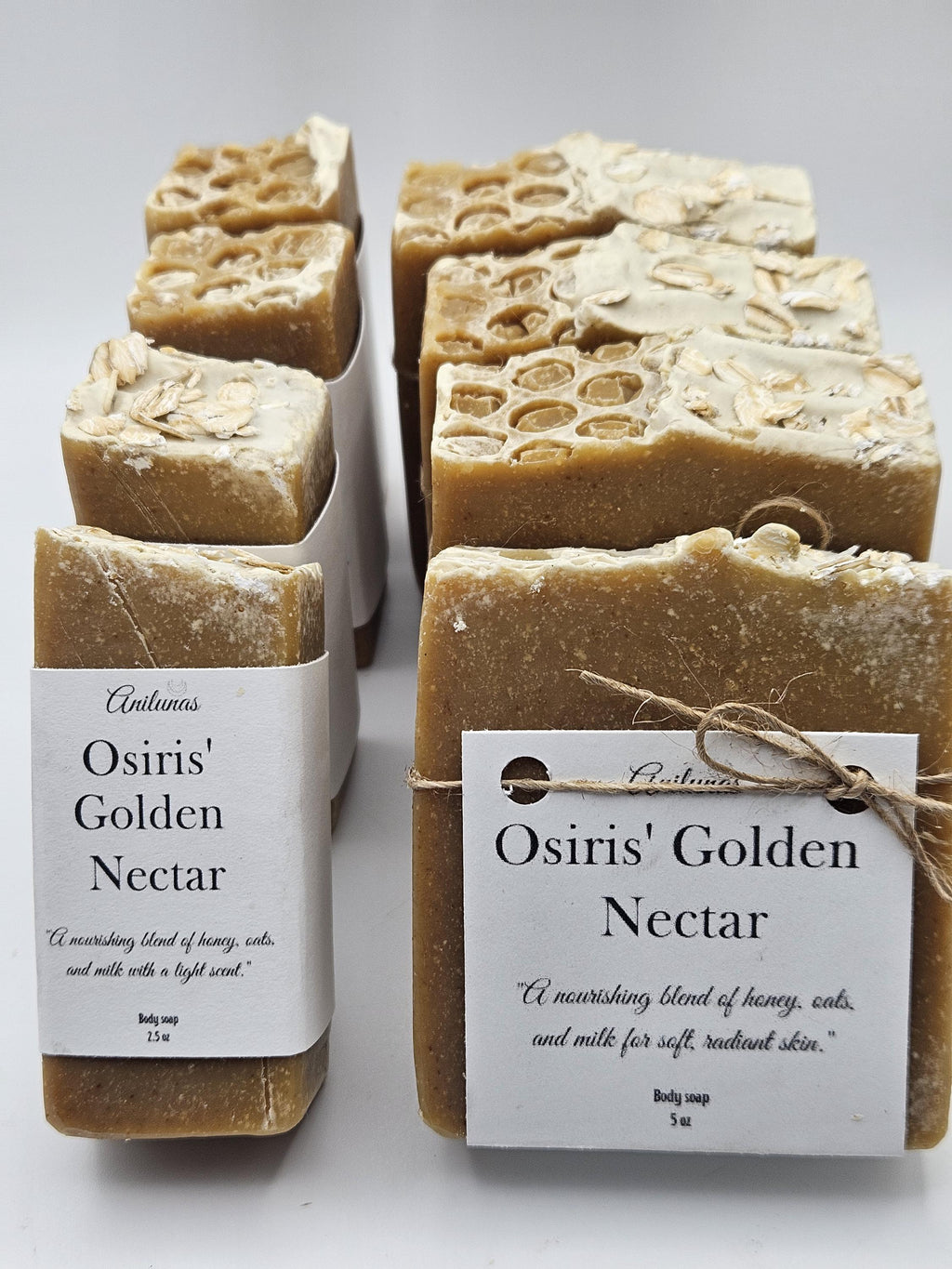 Osiris’ Golden Nectar Soap / Handmade Cold Proess Oat, Milk and Honey soap