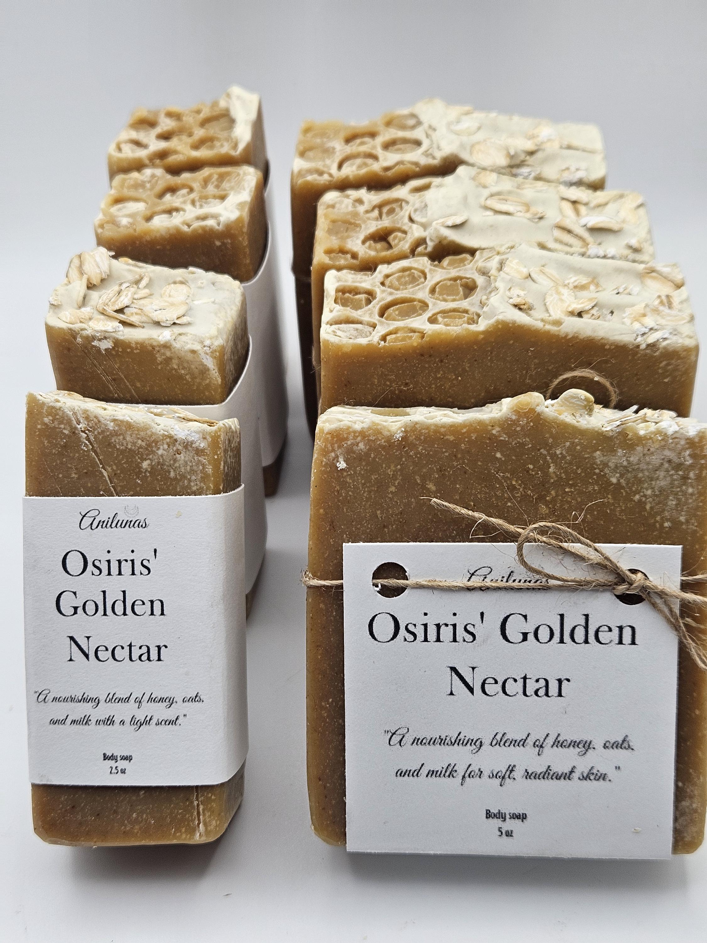 Osiris’ Golden Nectar Soap / Handmade Cold Proess Oat, Milk and Honey soap
