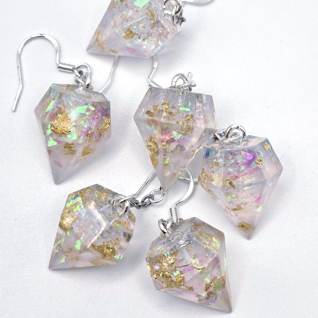 Pendulum holographic earrings