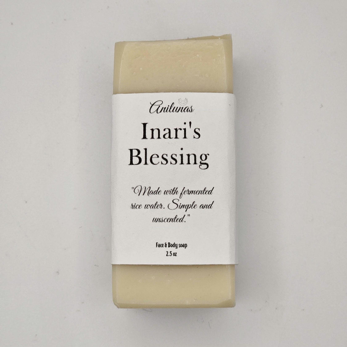 Inari's Blessing Soap | Fermented Rice Water, Aloe & Silk | Unscented Face and Body Bar