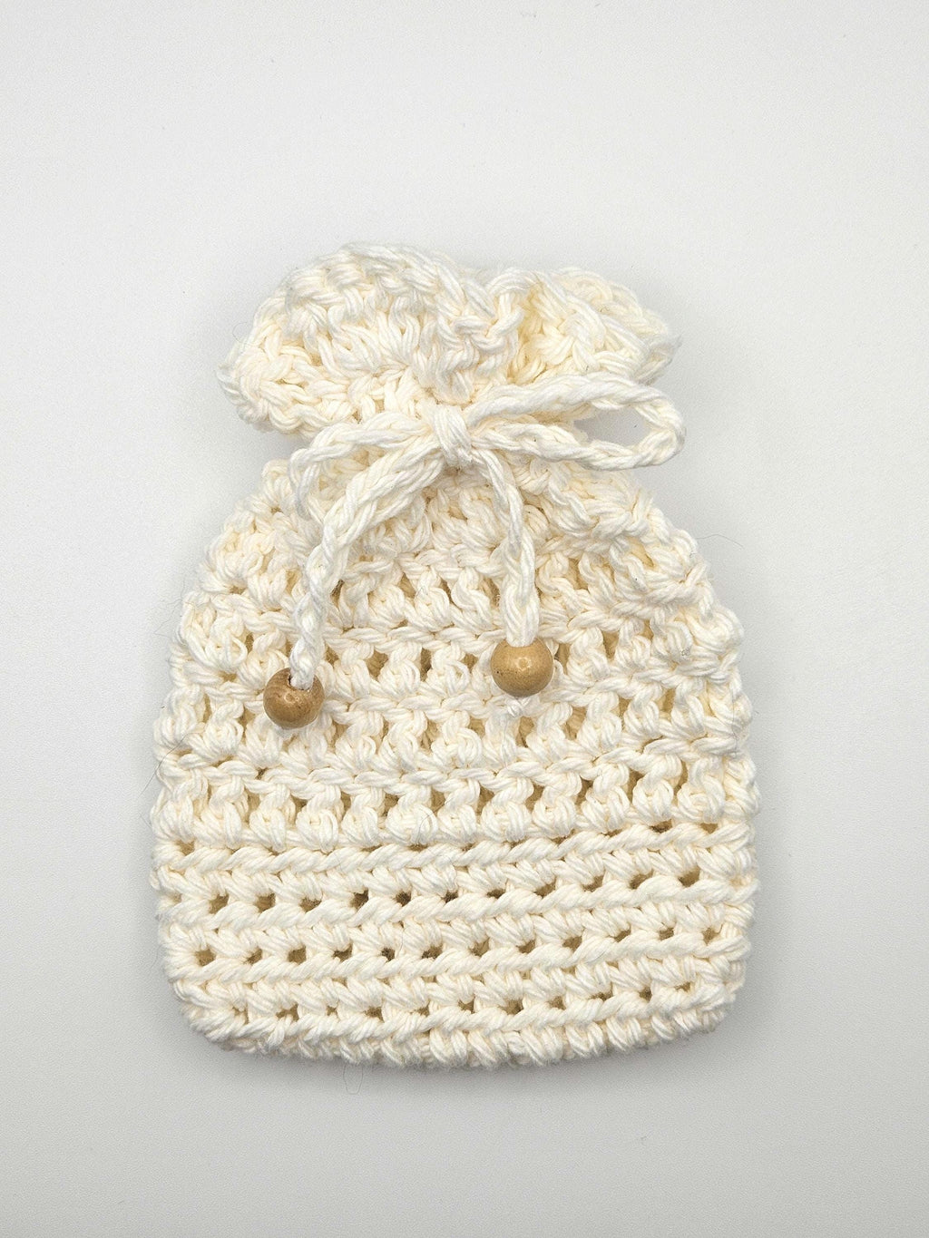 Crocheted Cotton Soap Saver Bag | Reusable Eco-Friendly Bath Accessory