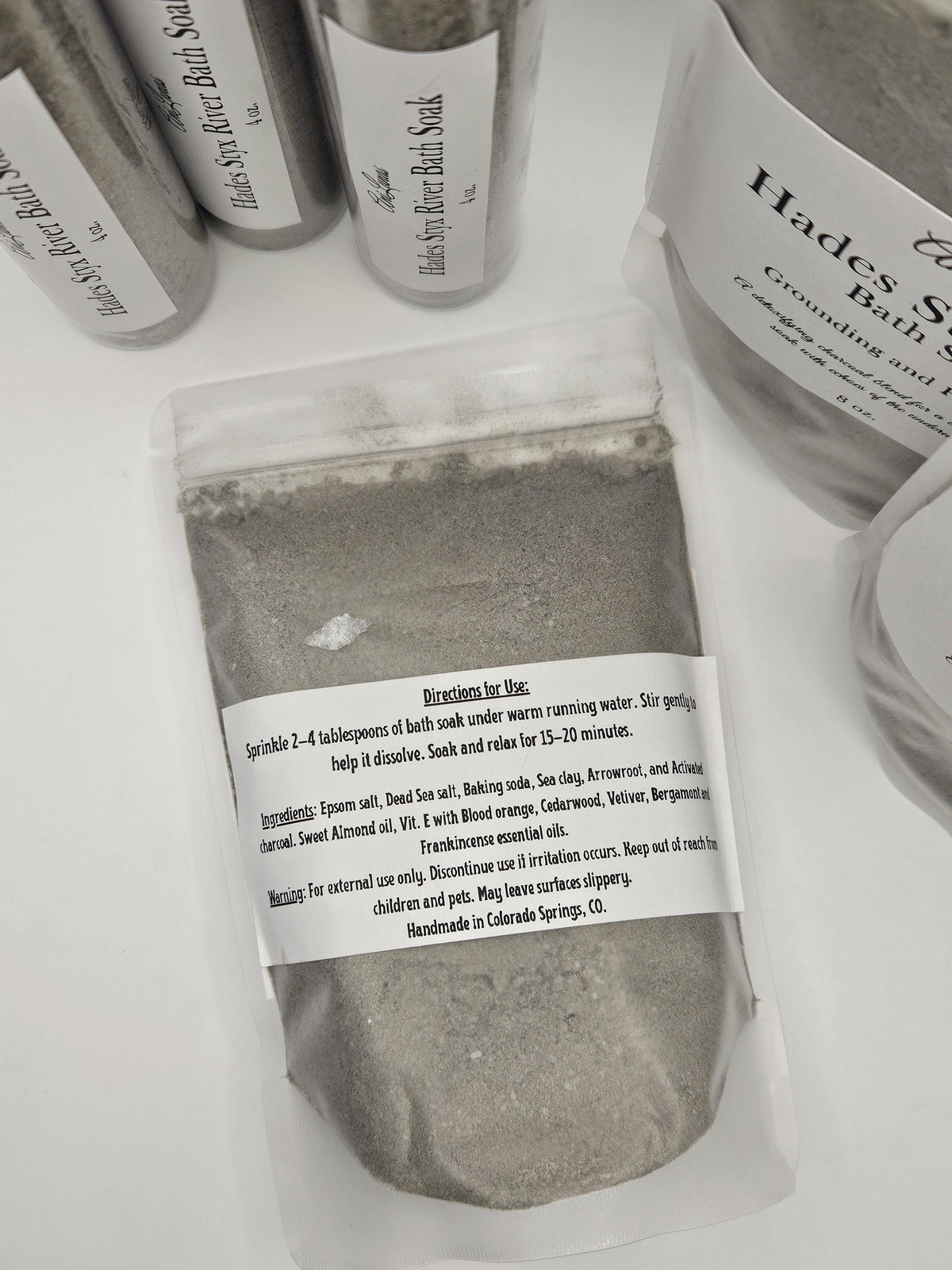 Hades Detox Soak, Persephone Milk bath | Charcoal, Goat Milk, Floral, Detoxifying bundle set