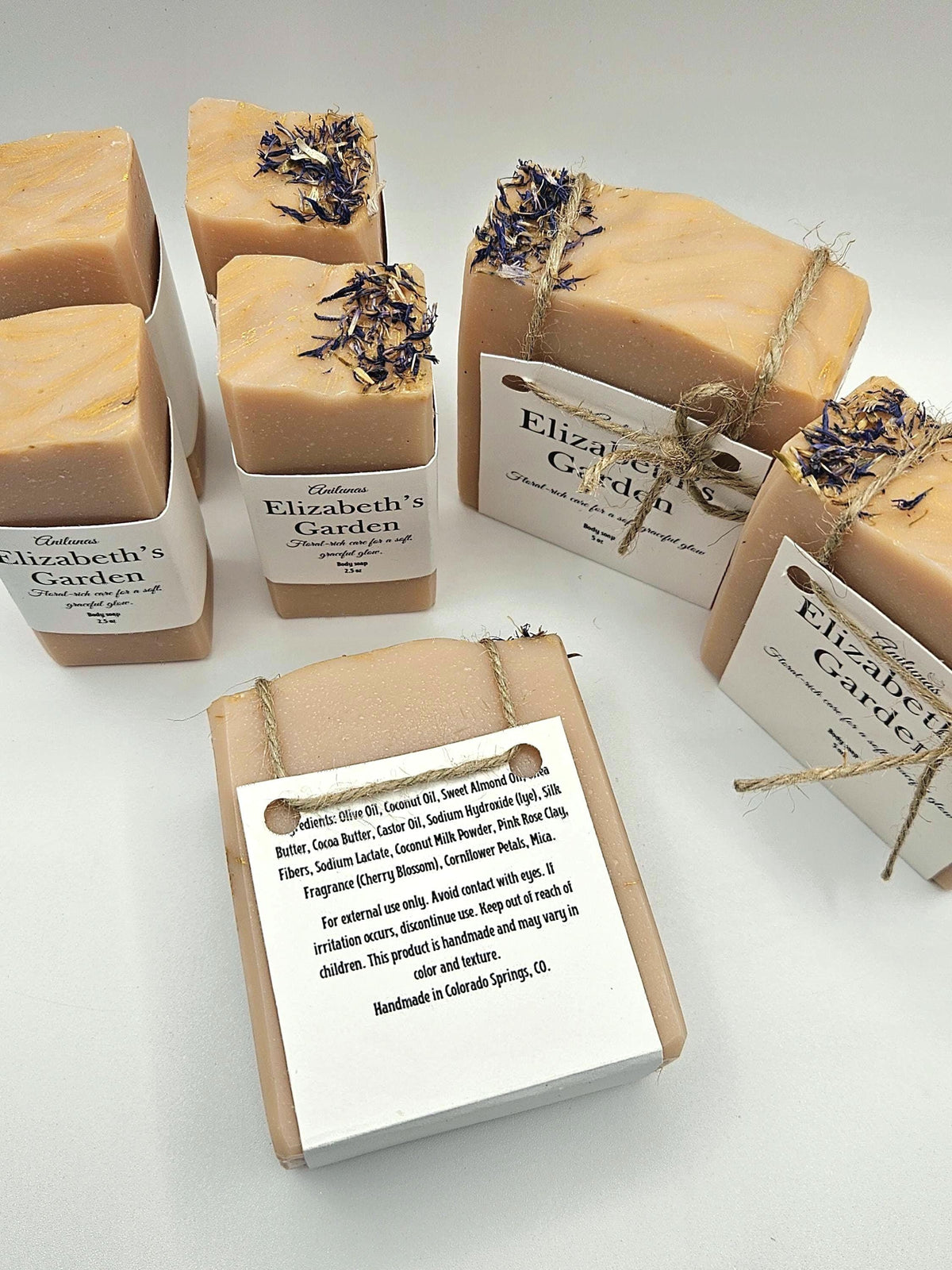 Elizabeth's Garden Handmade Soap | Cherry Blossom Scent, Floral Artisan Bar