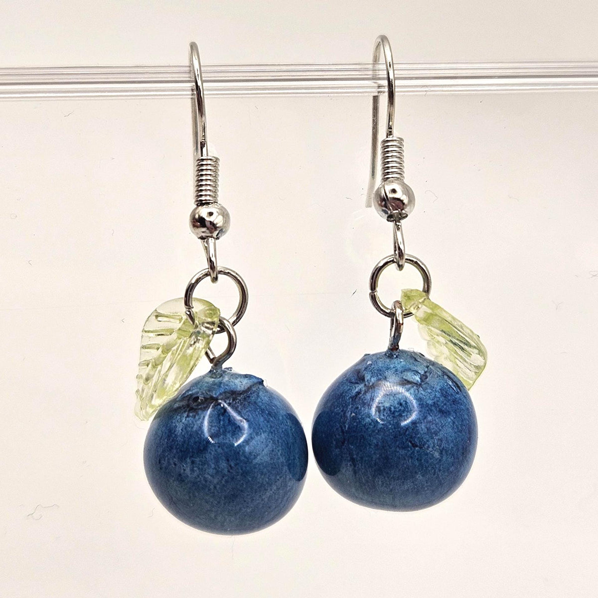 Blueberry polymer clay earrings