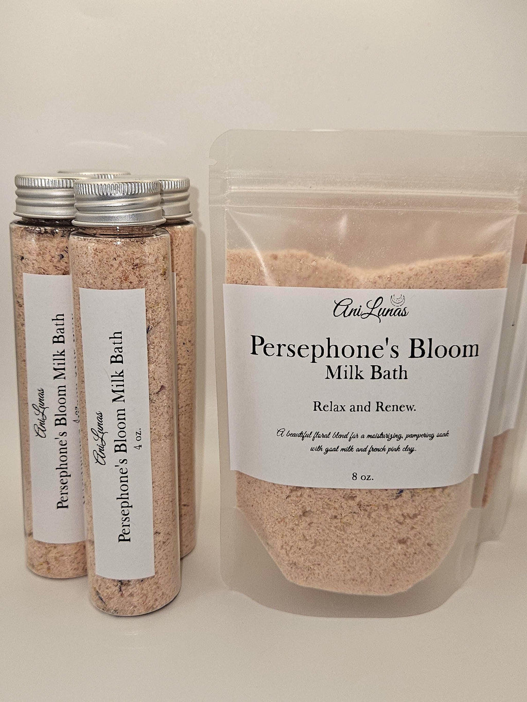 Hades Detox Soak, Persephone Milk bath | Charcoal, Goat Milk, Floral, Detoxifying bundle set