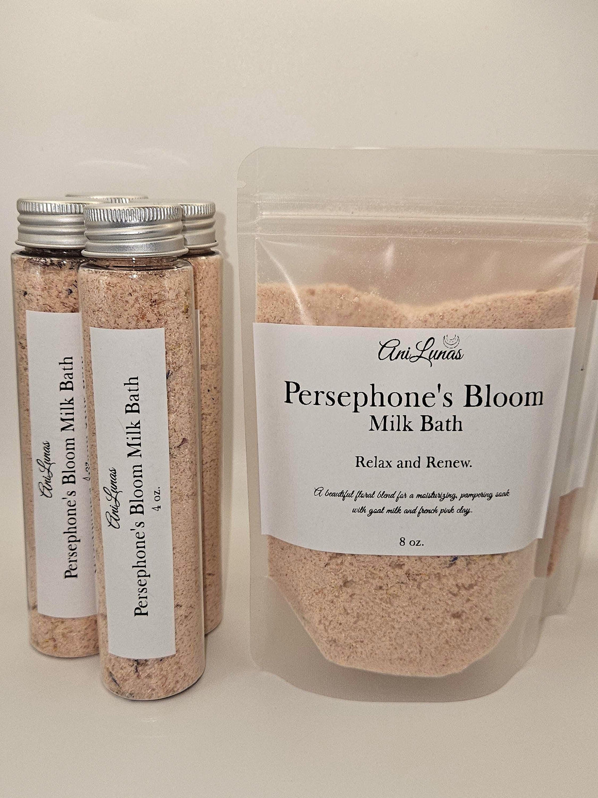 Hades Detox Soak, Persephone Milk bath | Charcoal, Goat Milk, Floral, Detoxifying bundle set