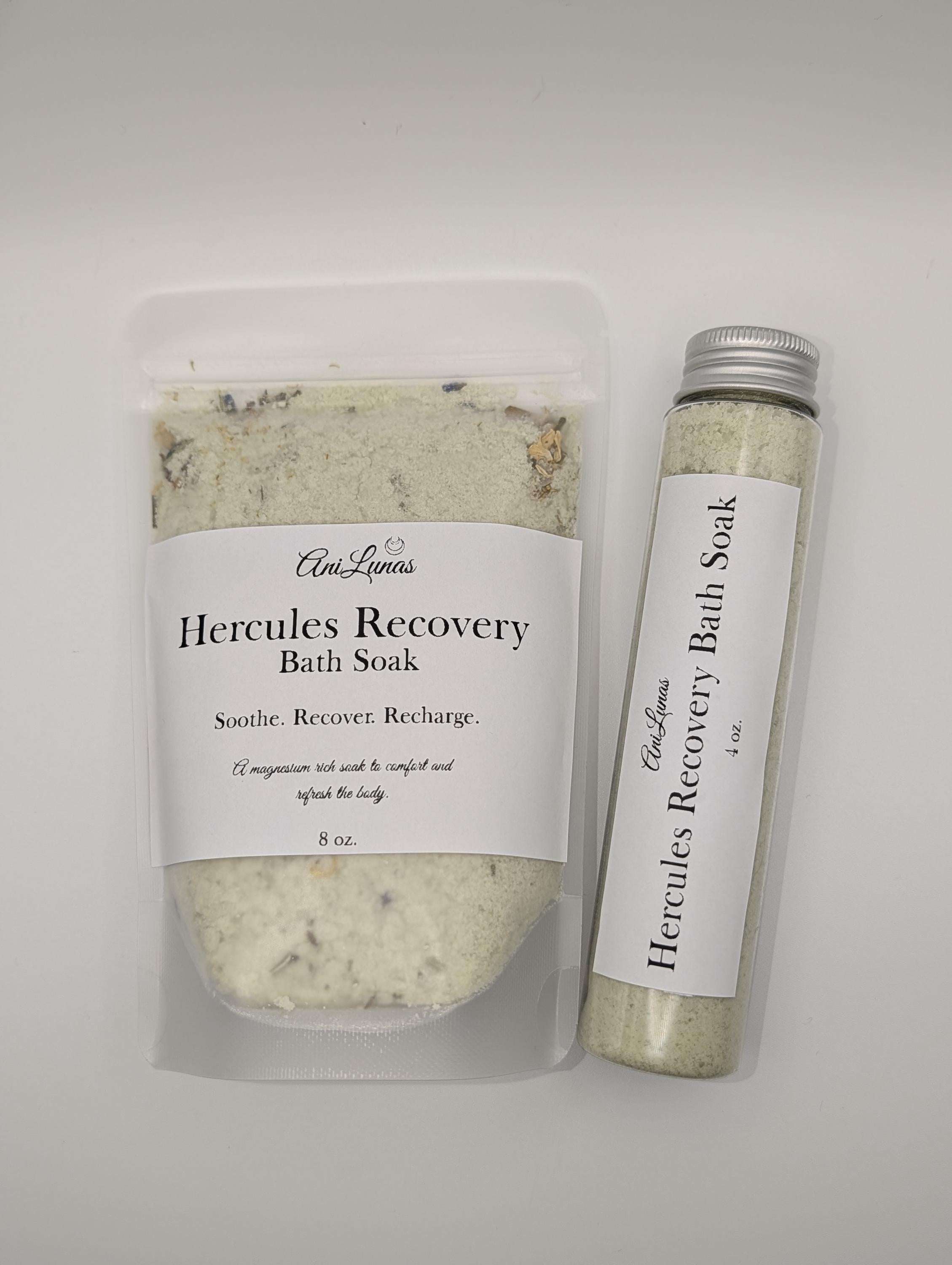 Hercules Recovery Bath Soak | Magnesium Salts, Eucalyptus, Peppermint, Rosemary Essential Oils