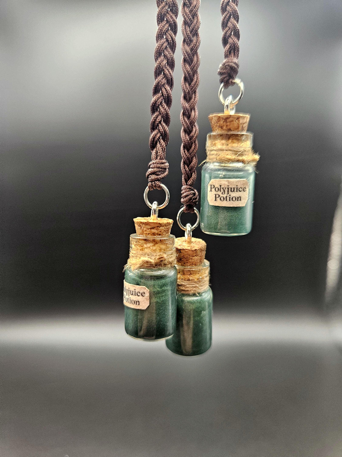 Mini green potion bottle bookmark-Fantasy inspired magical elixir for book lovers.