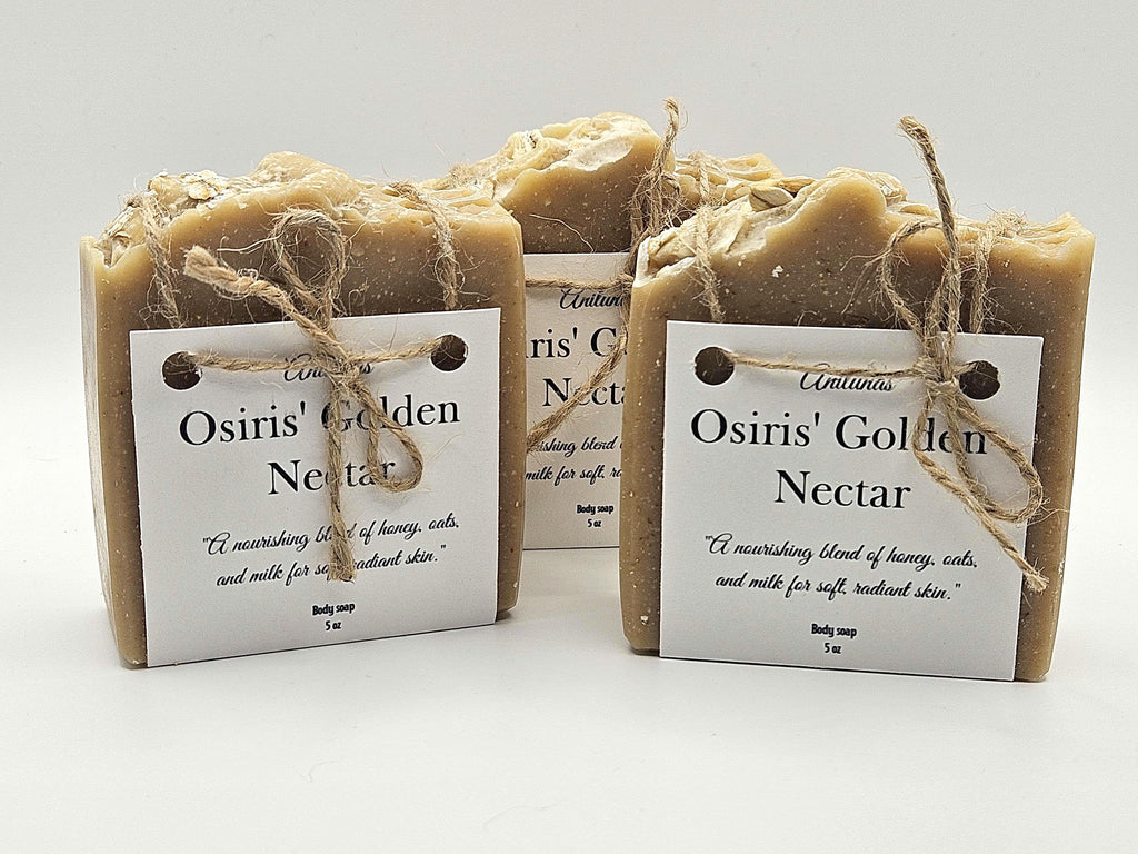 Osiris’ Golden Nectar Soap / Handmade Cold Proess Oat, Milk and Honey soap