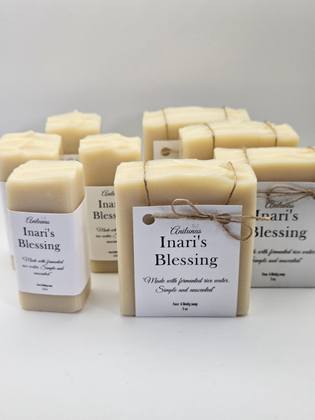 Inari's Blessing Soap | Fermented Rice Water, Aloe & Silk | Unscented Face and Body Bar