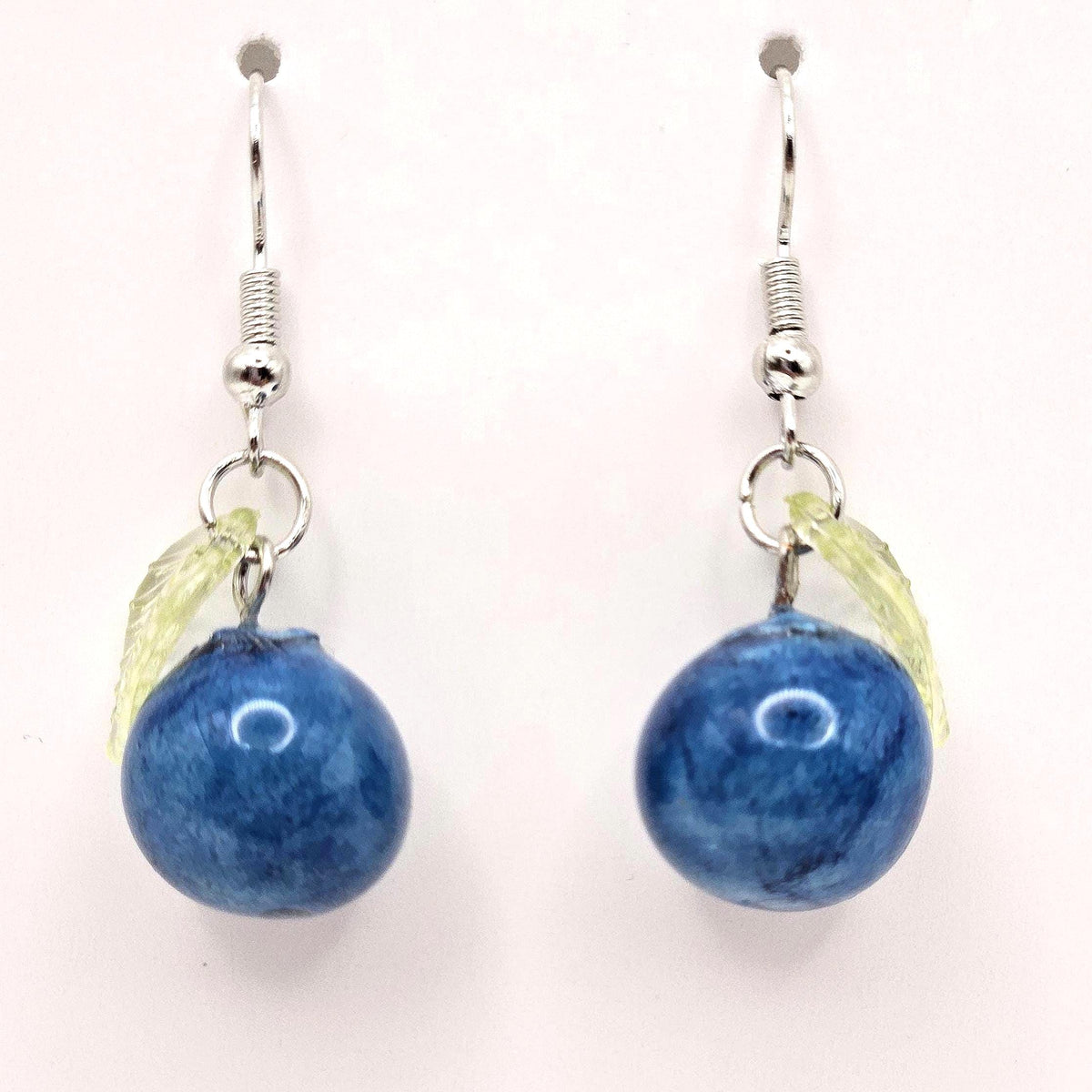 Blueberry polymer clay earrings