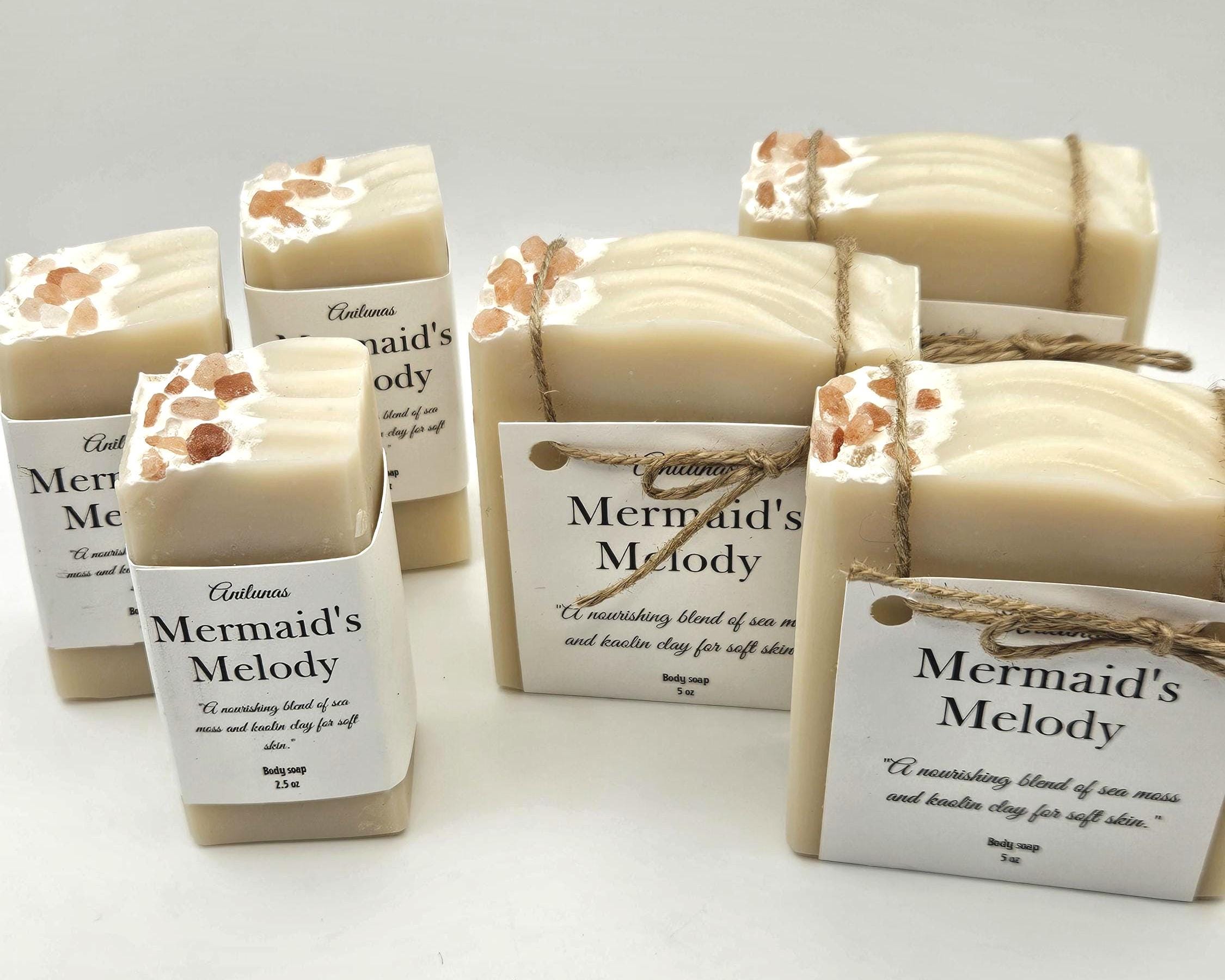 Mermaid's Melody Sea Moss Soap | Handmade Cold Process Artisan Bath Bar