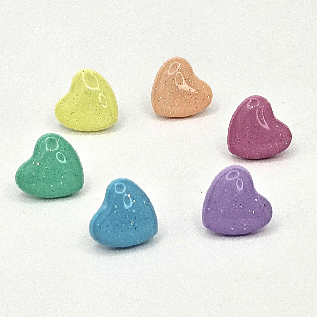 Rainbow heart studs
