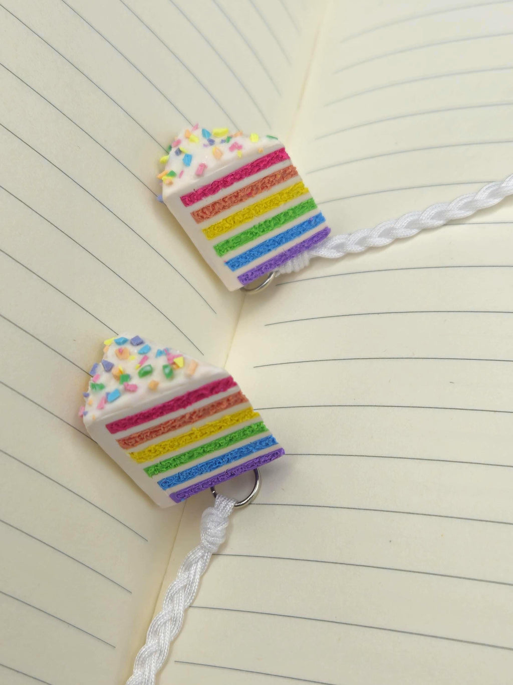 Rainbow cake bookmark. Polymerclay Rainbow cake.