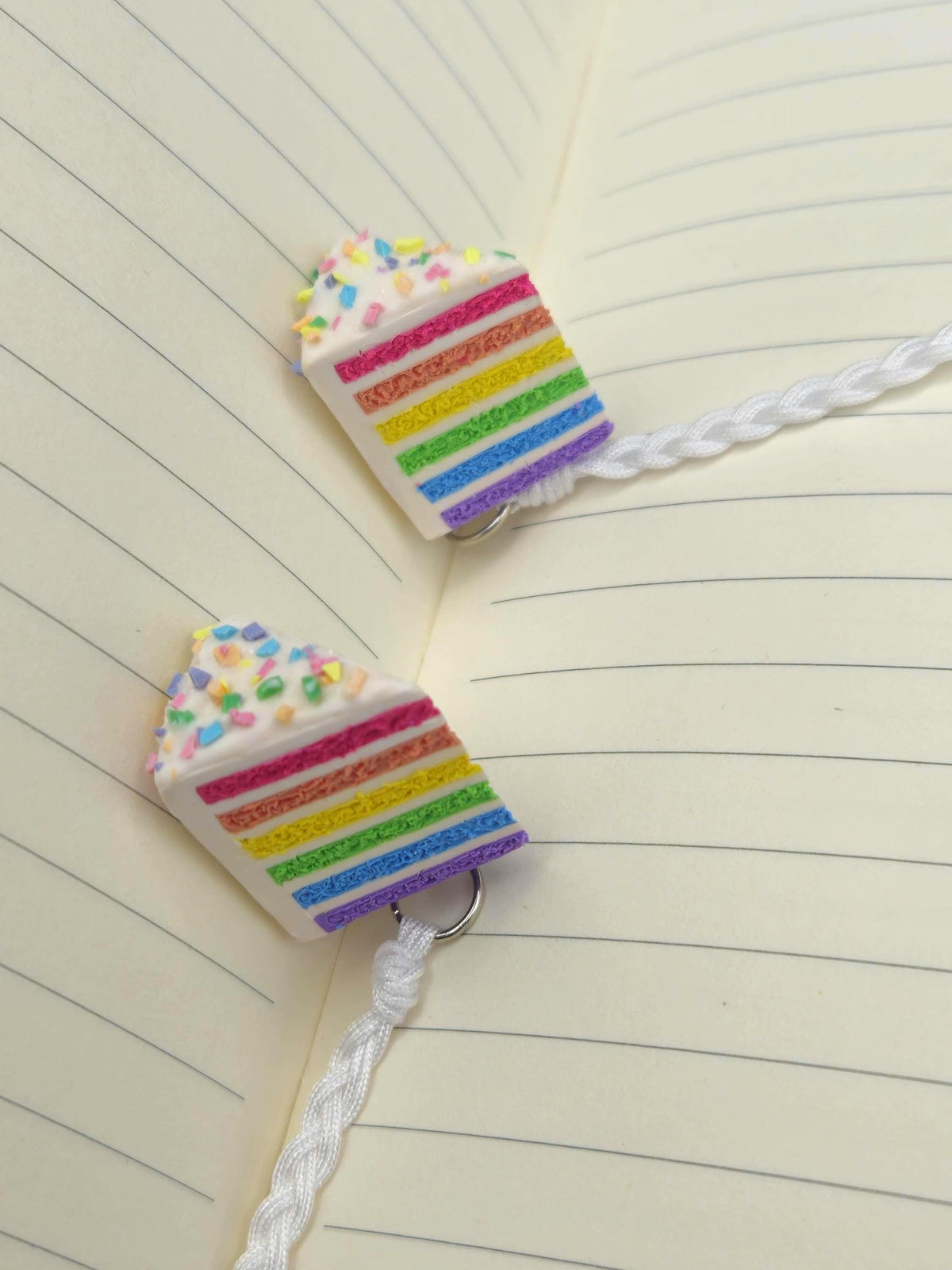 Rainbow cake bookmark. Polymerclay Rainbow cake.
