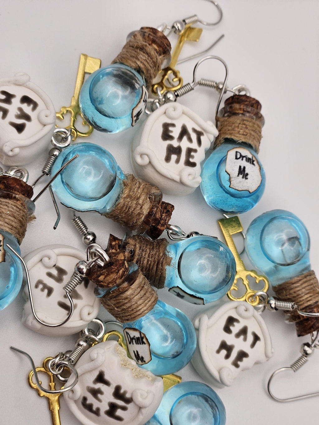 Alice in wonderland- Drink me Potion and eat me cake earrings