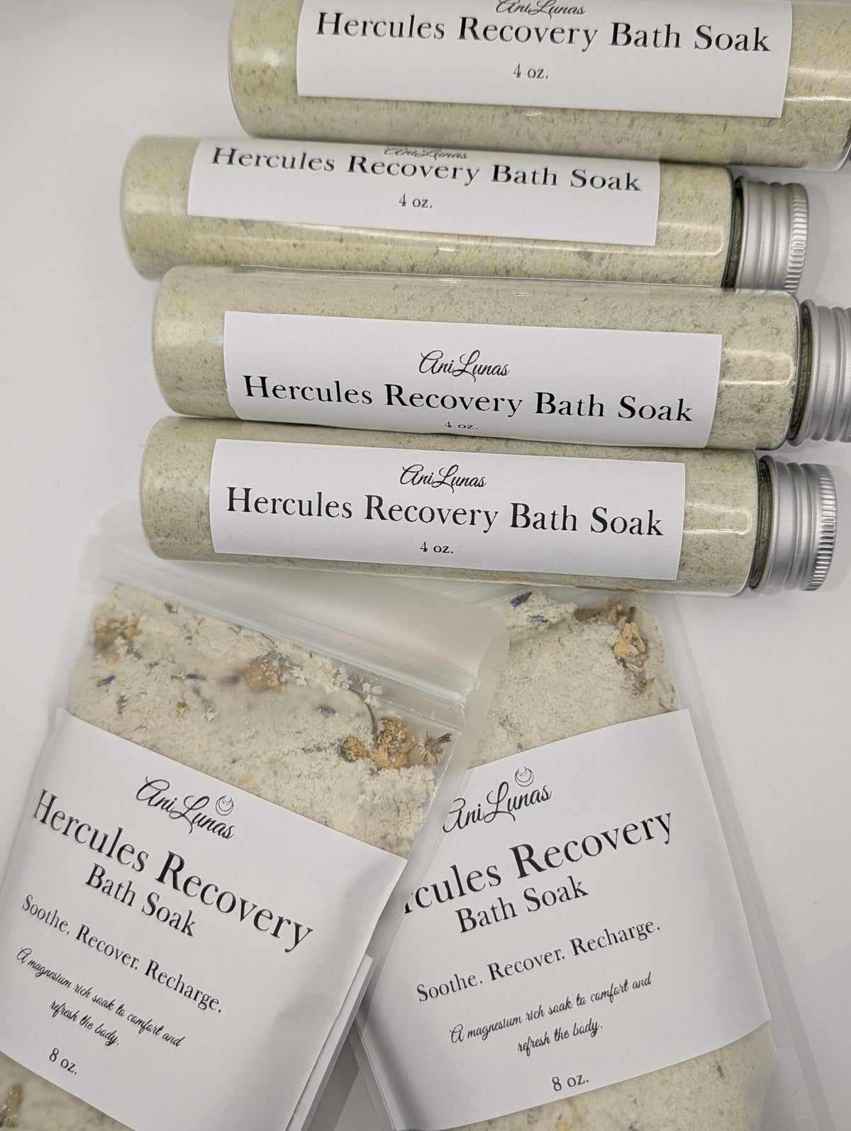 Hercules Recovery Bath Soak | Magnesium Salts, Eucalyptus, Peppermint, Rosemary Essential Oils