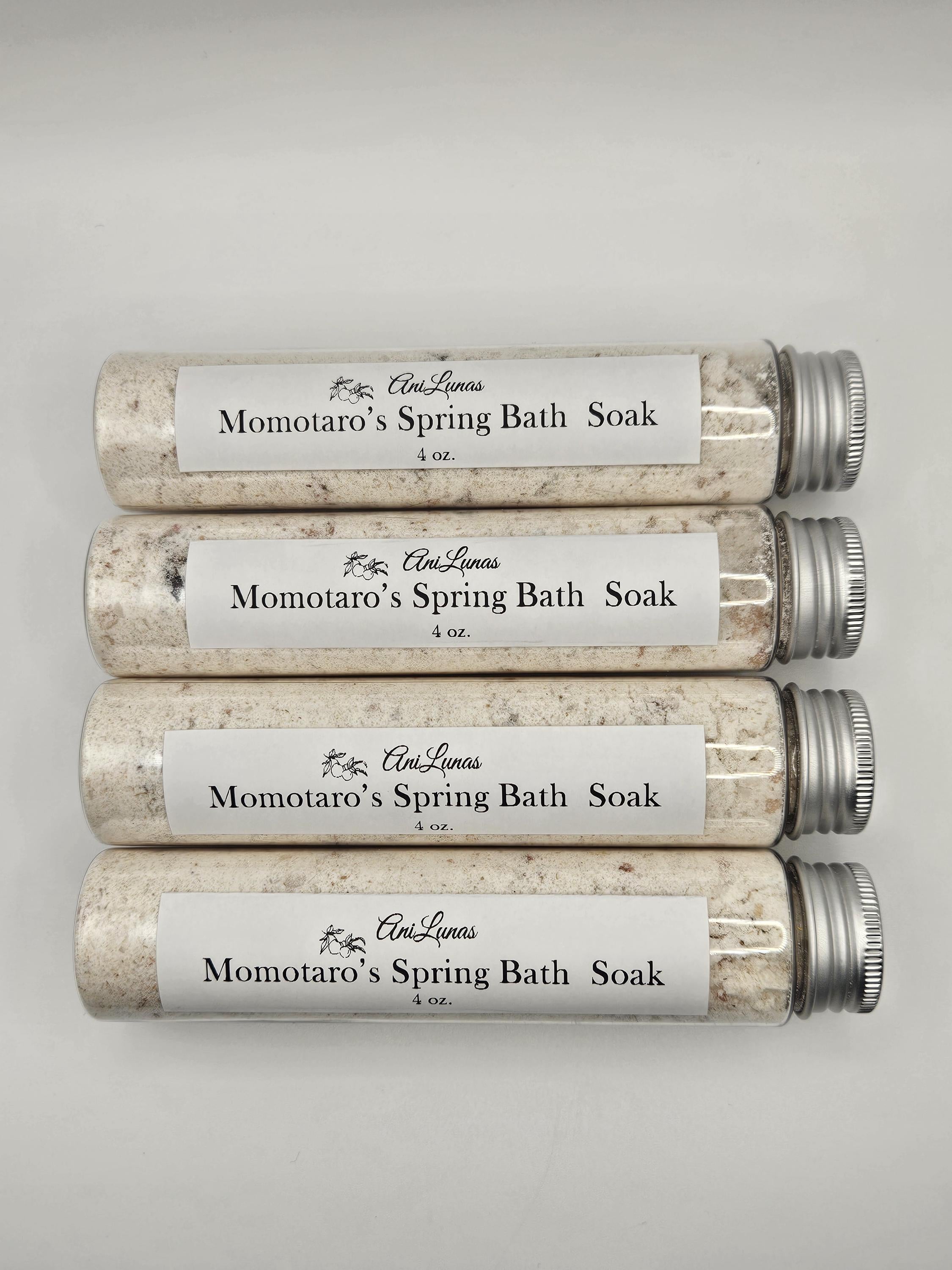 Japanese Inspired Bath Soak Trio | Kodama, Momotaro, Sakura Scents | Epsom and milk salt baths