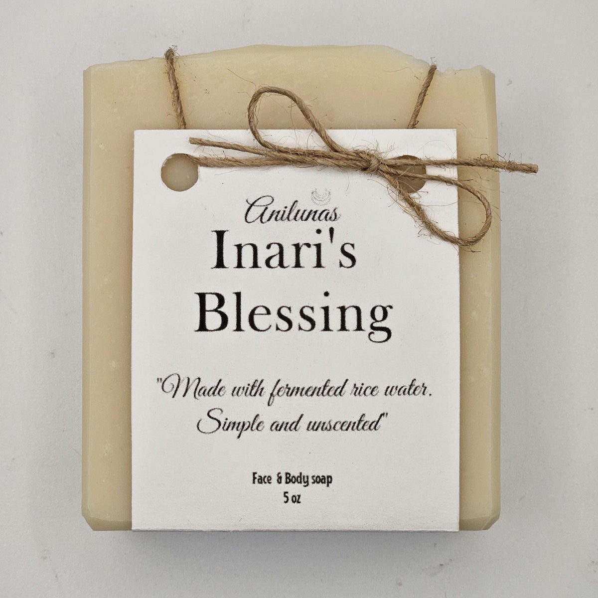 Inari's Blessing Soap | Fermented Rice Water, Aloe & Silk | Unscented Face and Body Bar