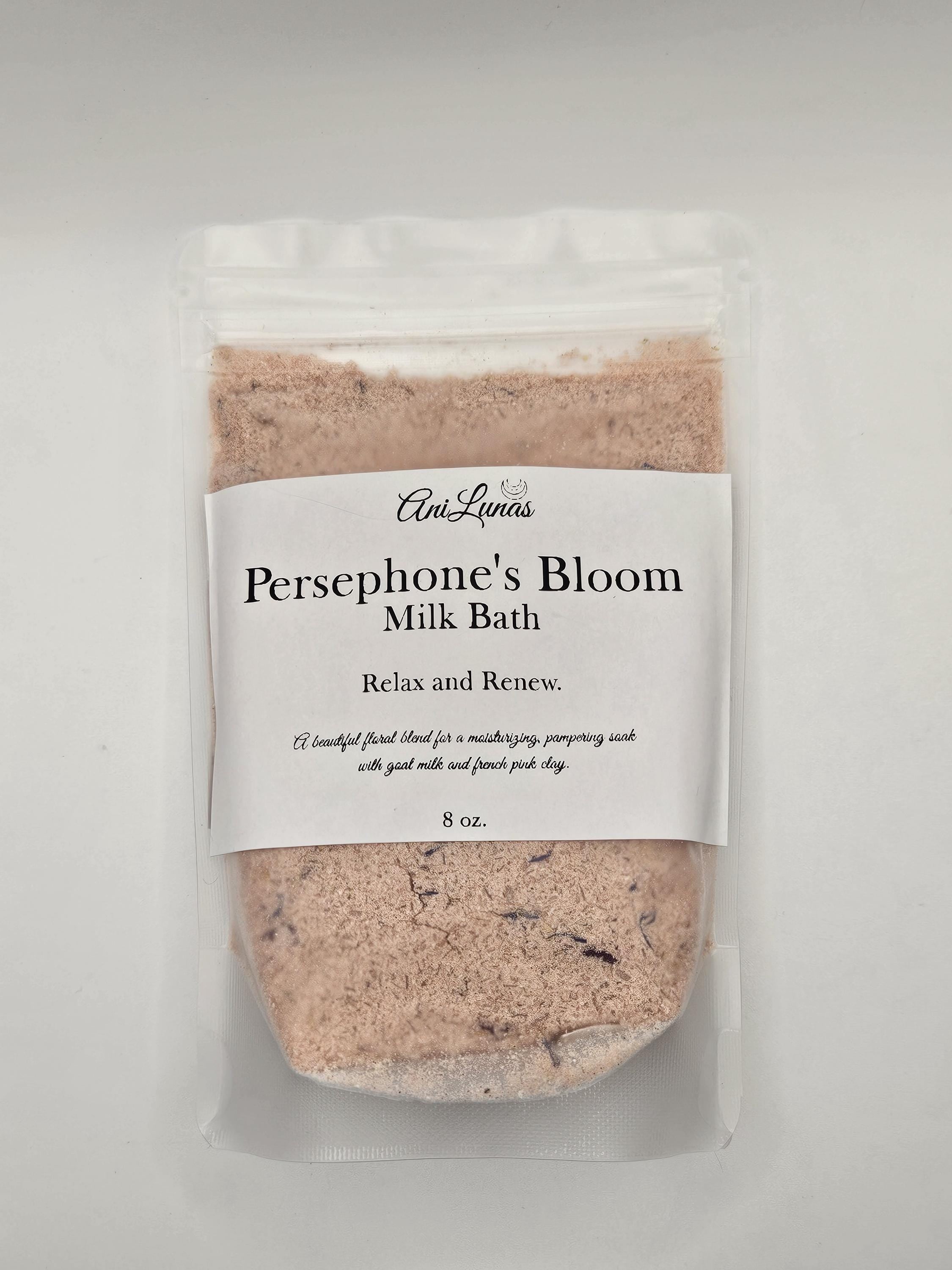 Hades Detox Soak, Persephone Milk bath | Charcoal, Goat Milk, Floral, Detoxifying bundle set
