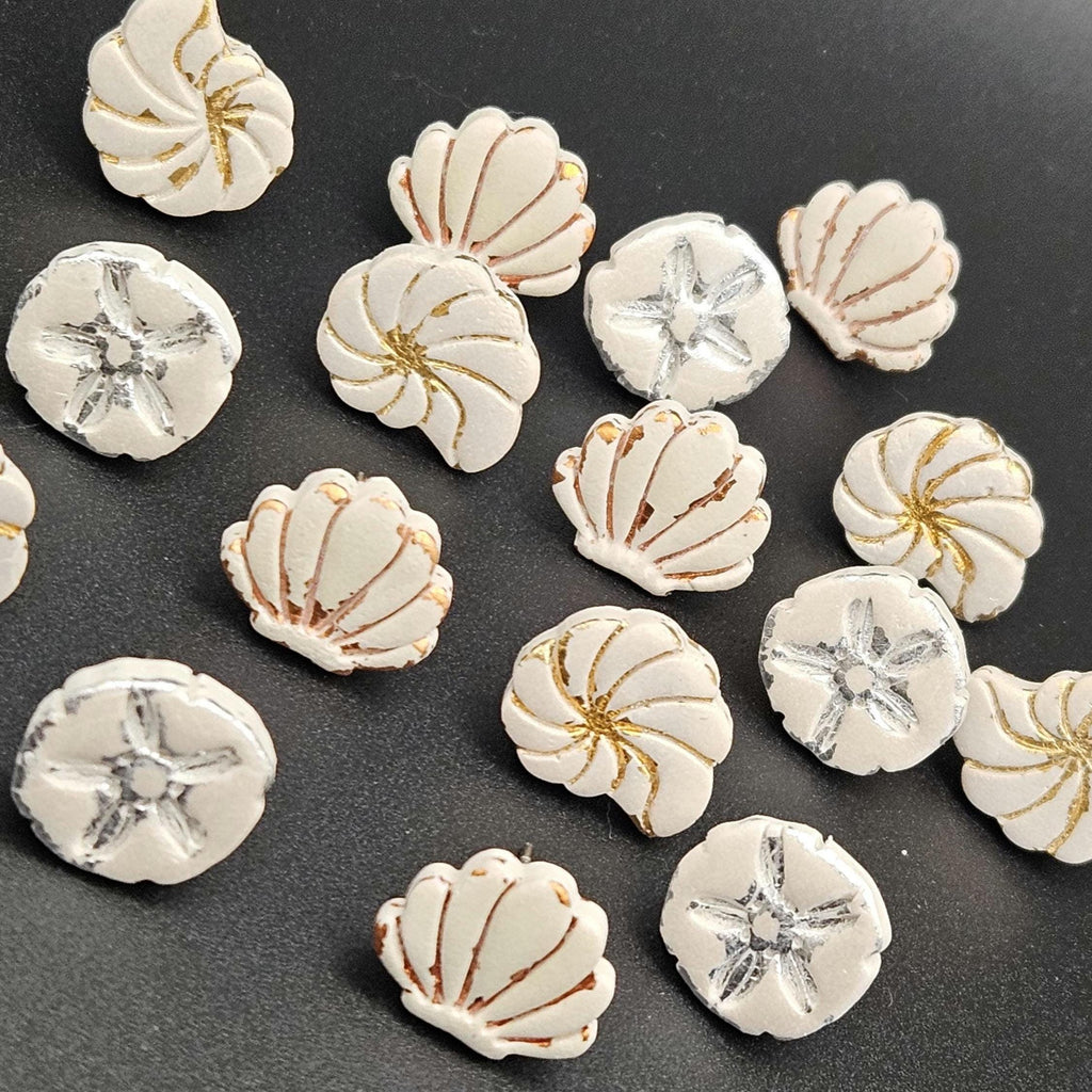 Ocean themed stud earring collection. Under the ocean, the beach and shellys.