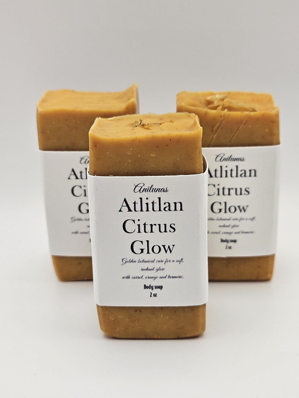 Handmade Citrus Glow Soap – Turmeric, Carrot, Orange Botanical Body Bar