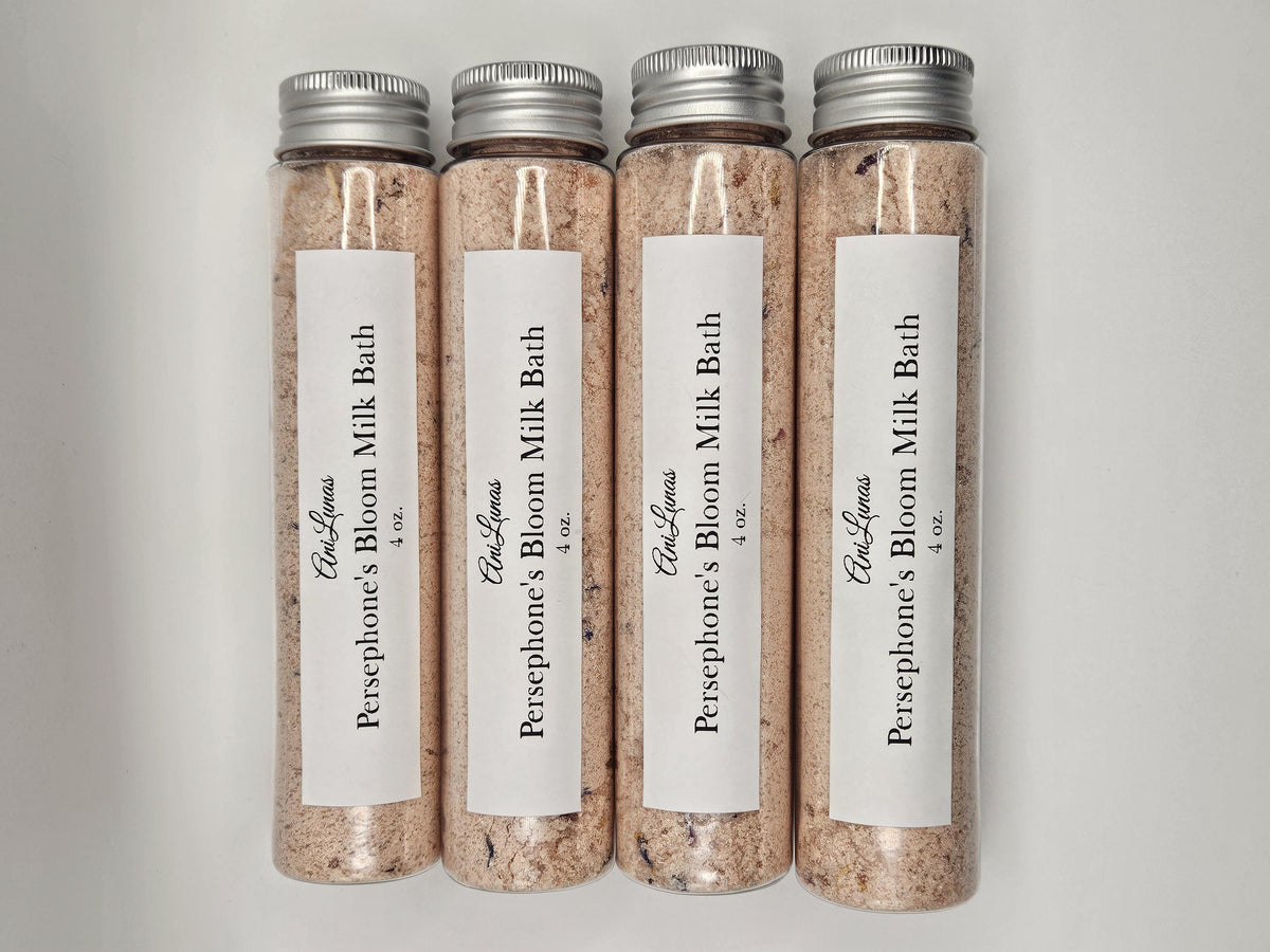 Hades Detox Soak, Persephone Milk bath | Charcoal, Goat Milk, Floral, Detoxifying bundle set