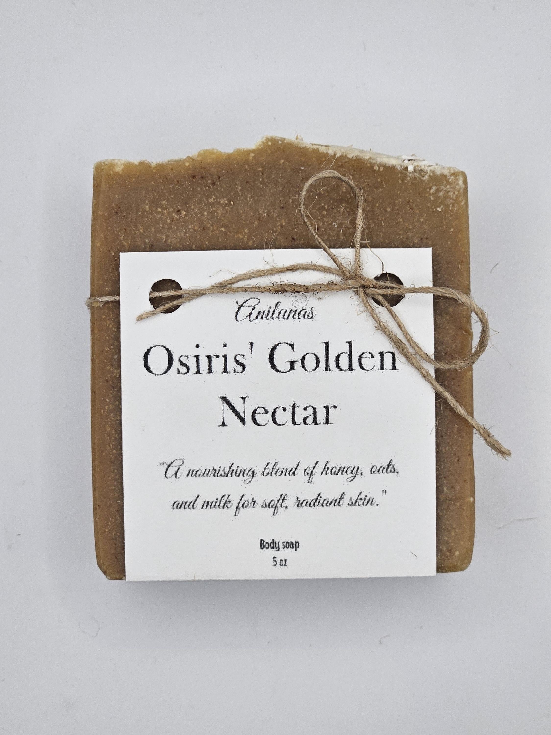 Osiris’ Golden Nectar Soap / Handmade Cold Proess Oat, Milk and Honey soap