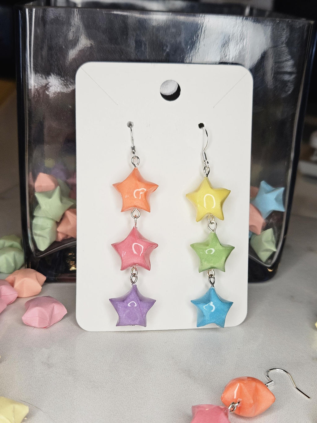 Lucky star rainbow earrings