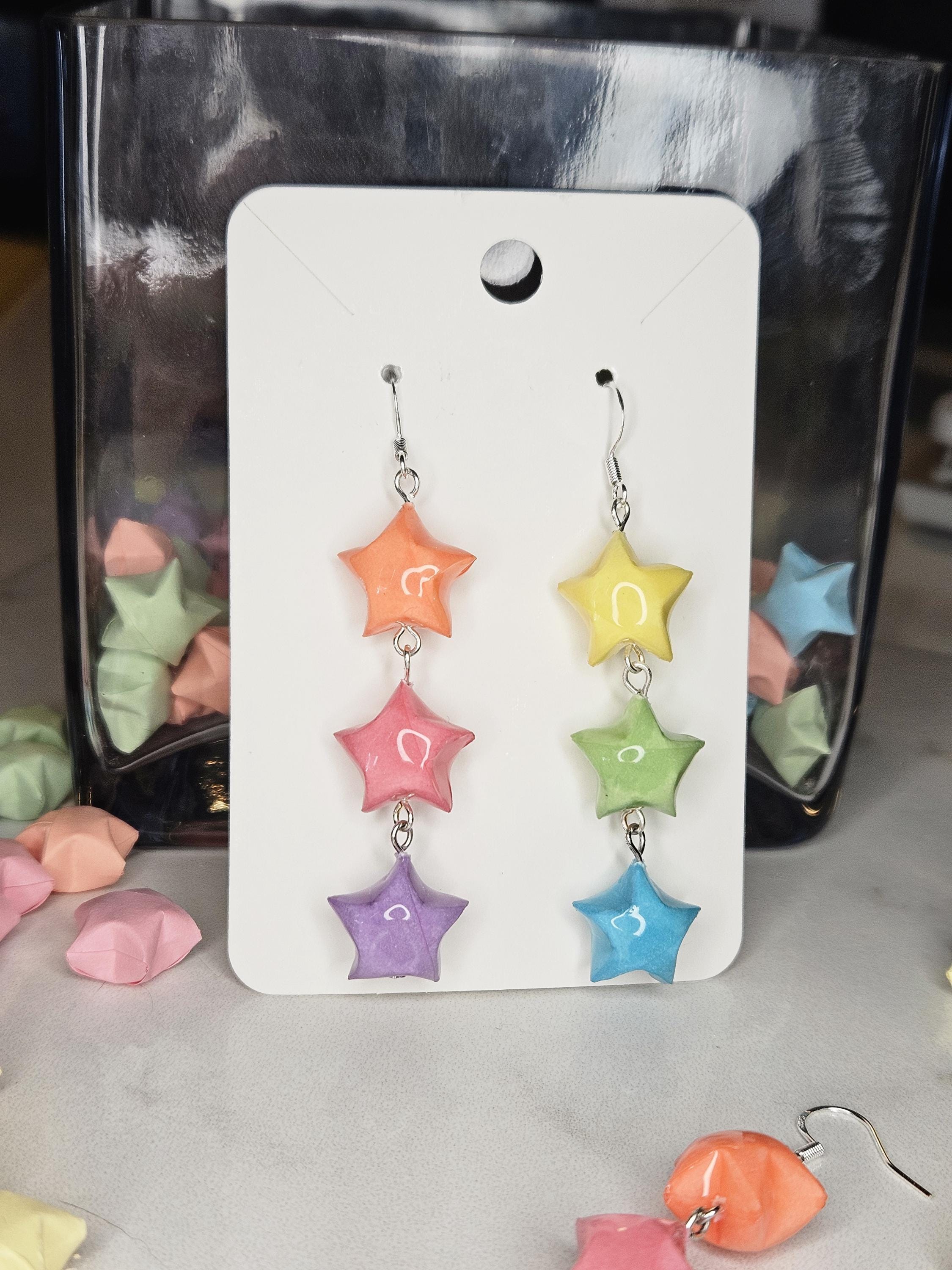 Lucky star rainbow earrings