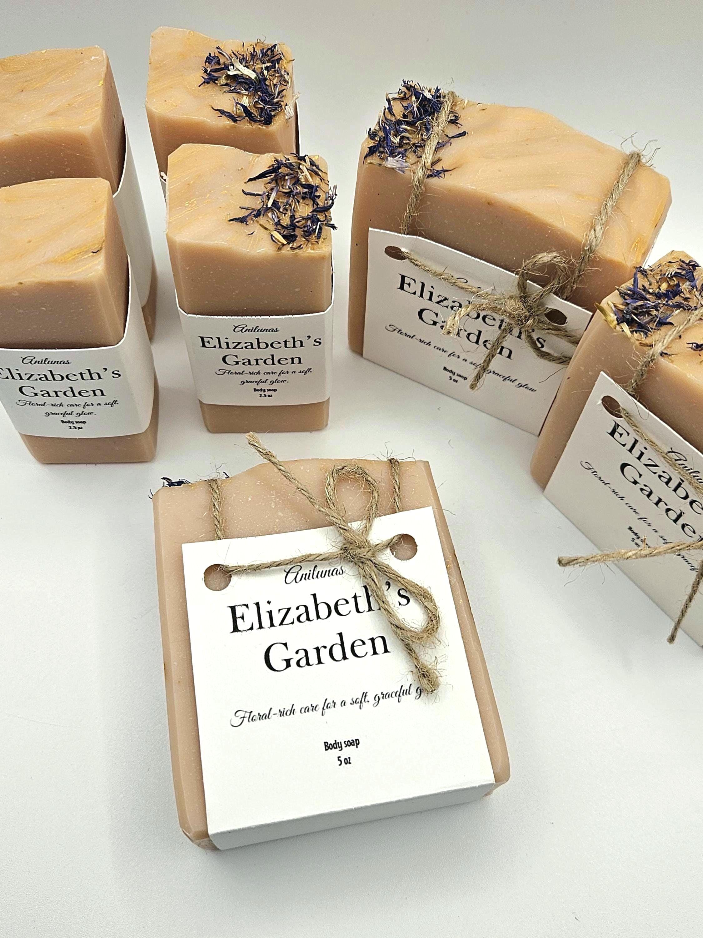 Elizabeth's Garden Handmade Soap | Cherry Blossom Scent, Floral Artisan Bar