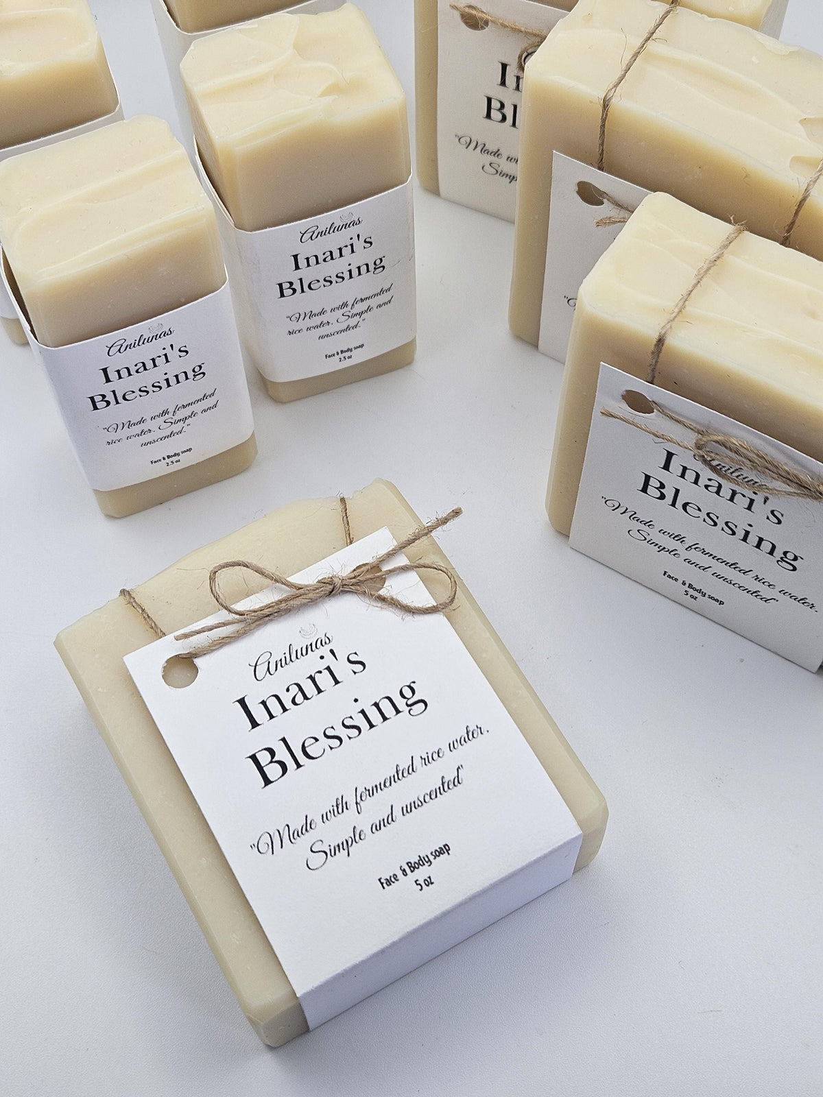 Inari's Blessing Soap | Fermented Rice Water, Aloe & Silk | Unscented Face and Body Bar
