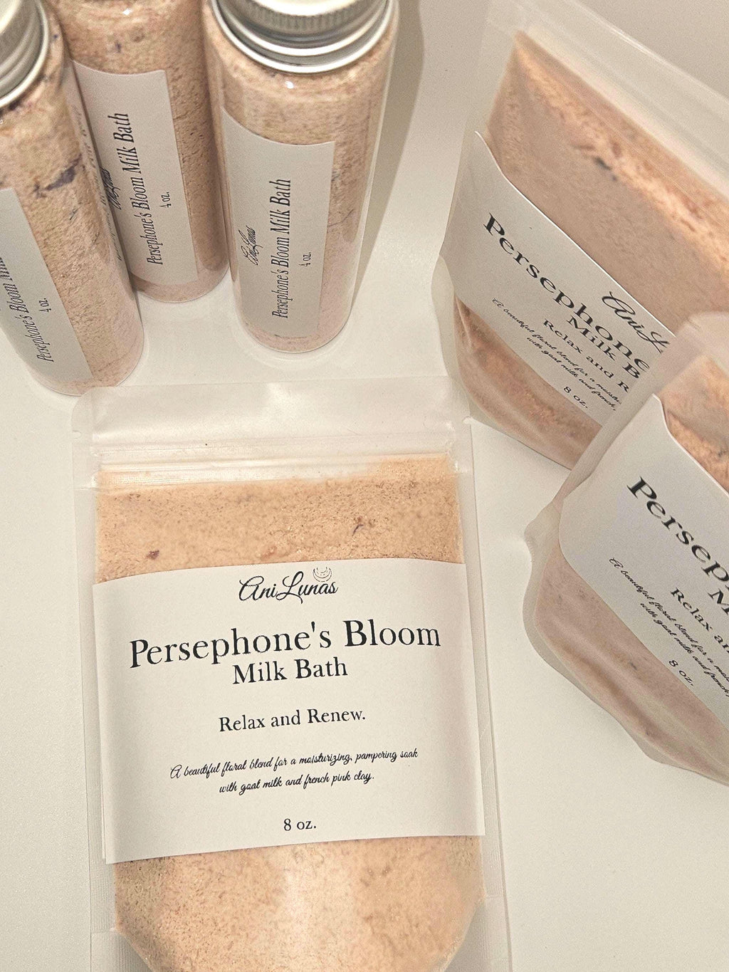 Hades Detox Soak, Persephone Milk bath | Charcoal, Goat Milk, Floral, Detoxifying bundle set