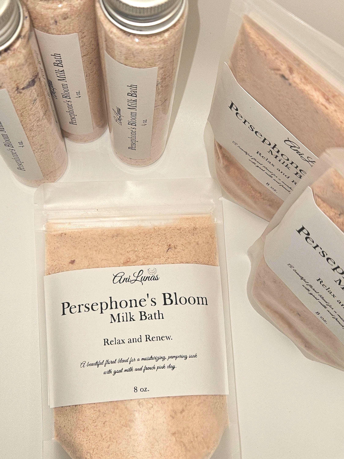 Hades Detox Soak, Persephone Milk bath | Charcoal, Goat Milk, Floral, Detoxifying bundle set