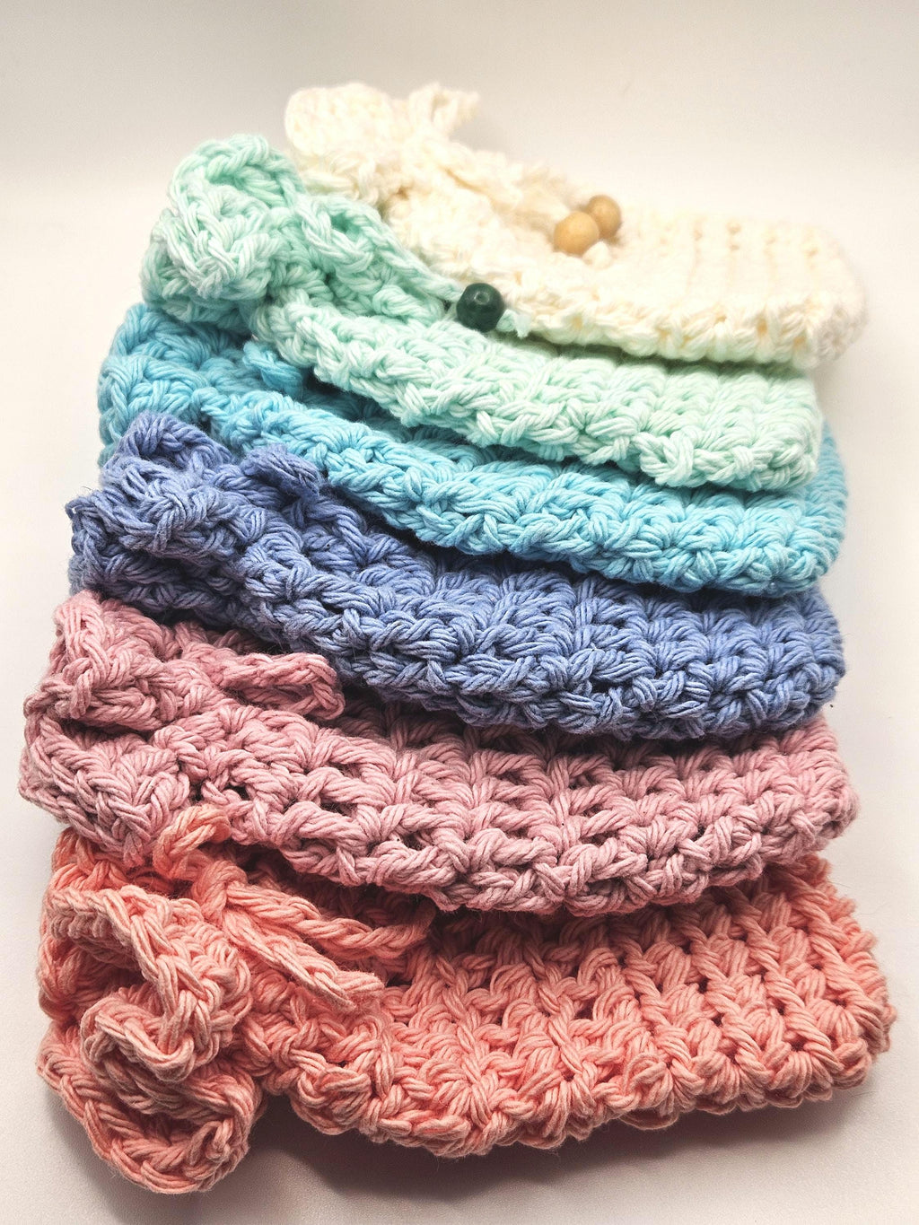 Crocheted Cotton Soap Saver Bag | Reusable Eco-Friendly Bath Accessory
