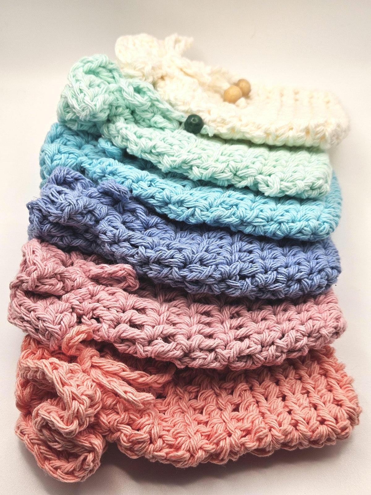 Crocheted Cotton Soap Saver Bag | Reusable Eco-Friendly Bath Accessory