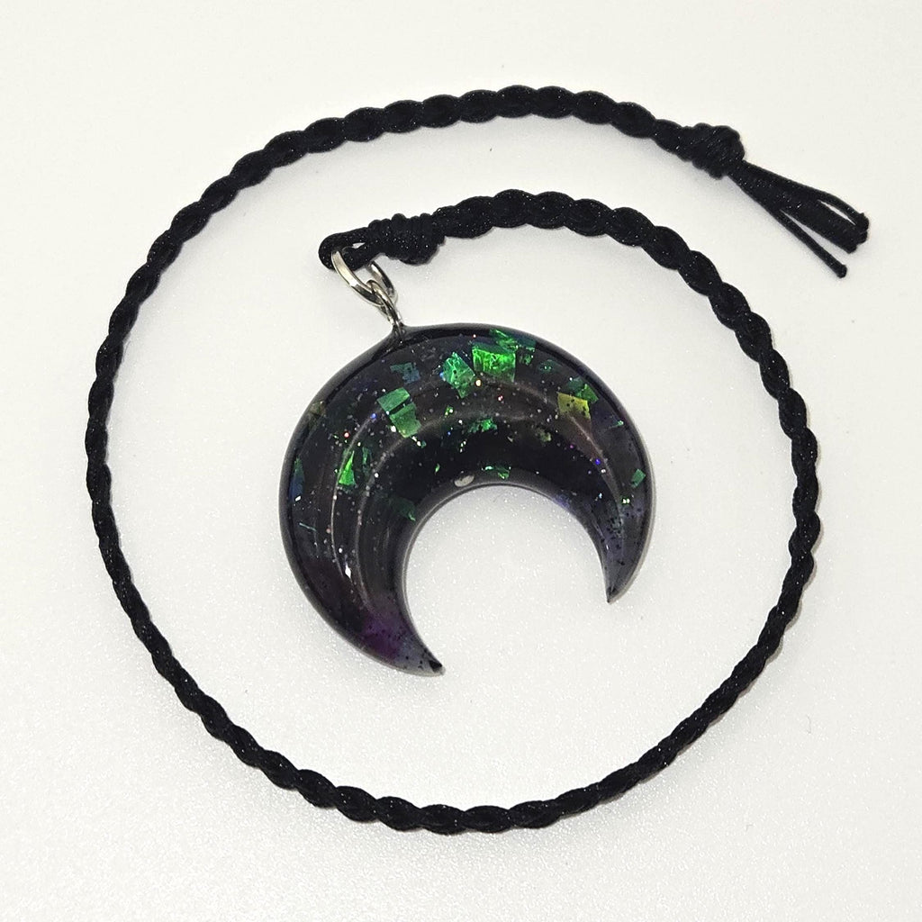 Black opal crescent moon bookmark