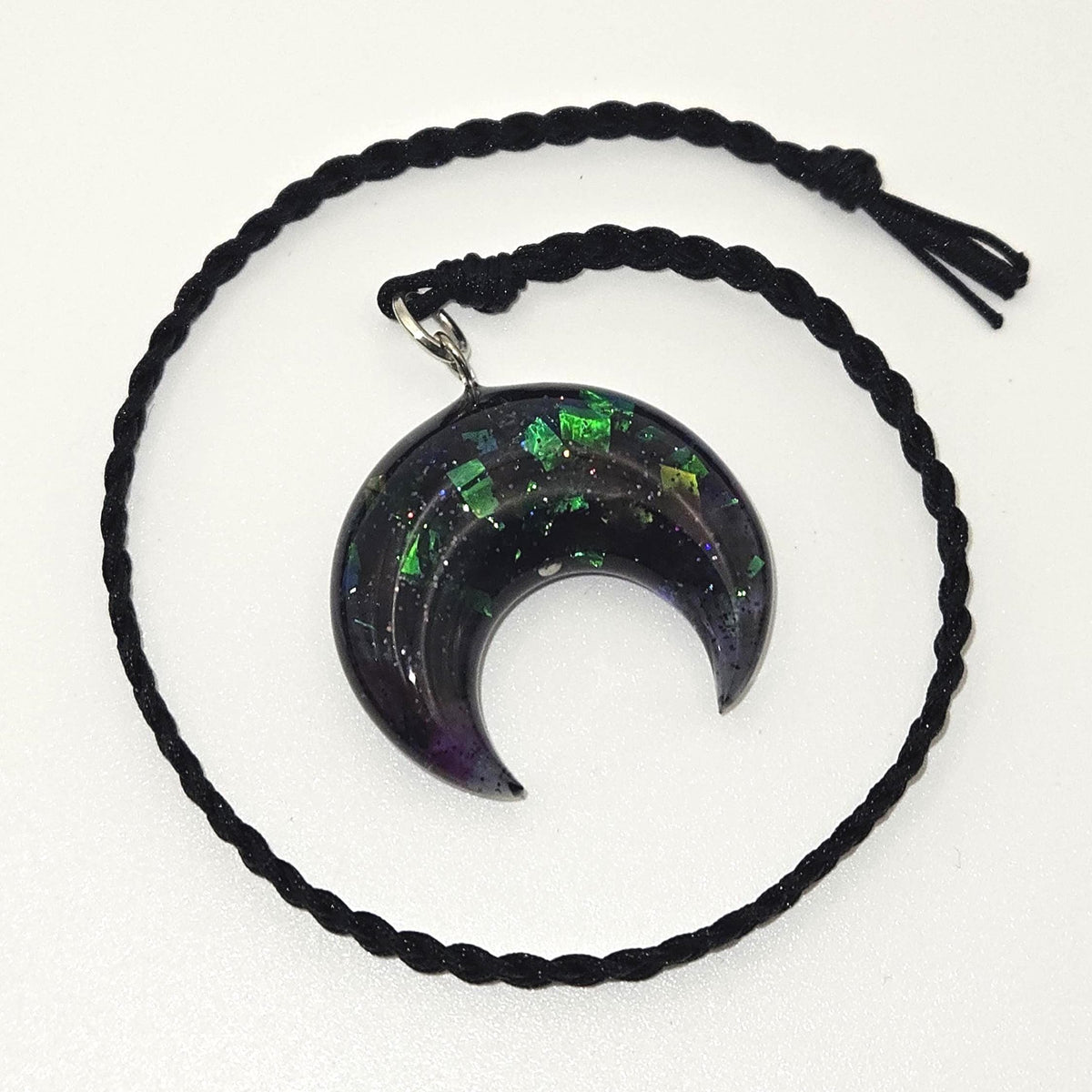Black opal crescent moon bookmark
