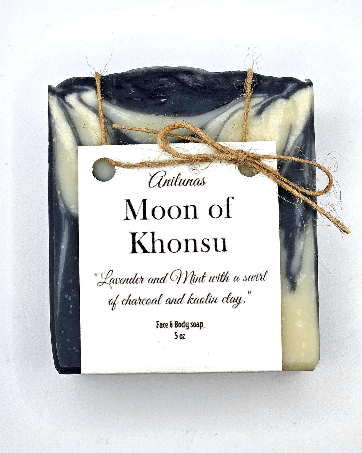 Moon of Khonsu Soap | Lavender Mint Charcoal Bar | Cold Process Cleansing