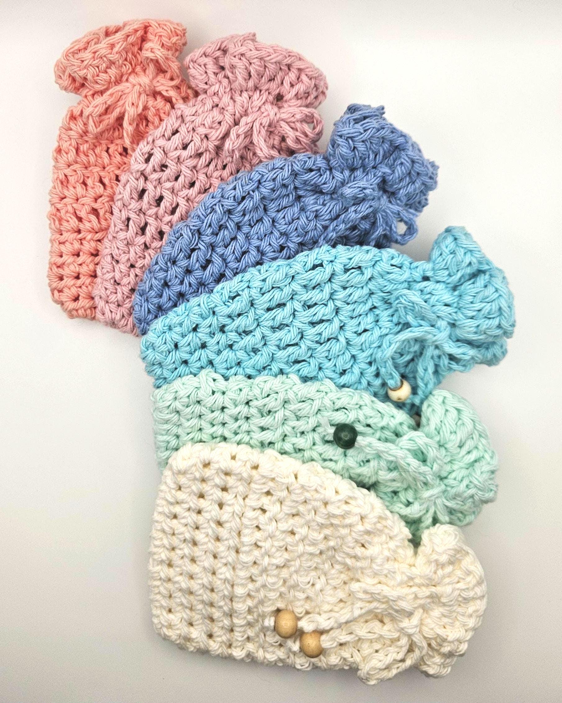 Crocheted Cotton Soap Saver Bag | Reusable Eco-Friendly Bath Accessory