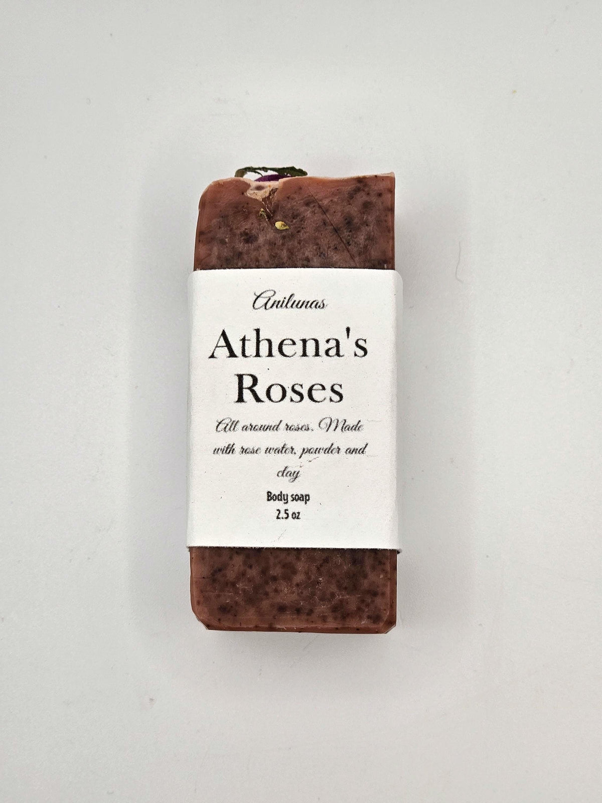 Athena's Roses Cold Process Soap Bar | Rose Water, Rosr Powder and Clay Cleansing Bar