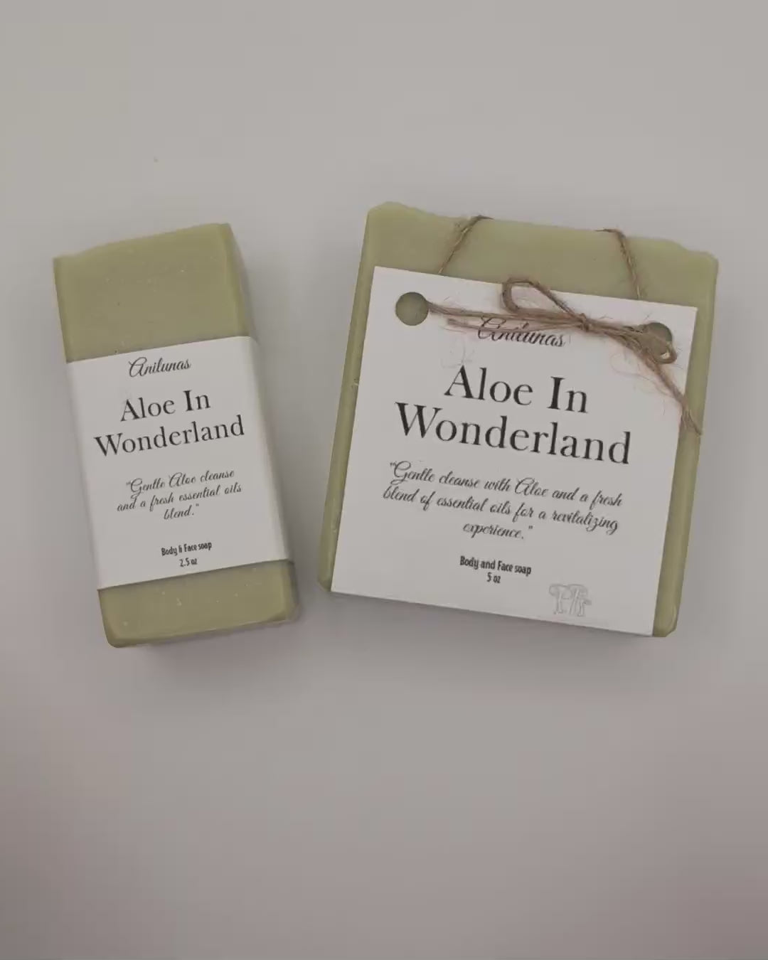 Aloe in Wonderland handmade cold process soap | Aloe vera soap naturally colored and scented with essential oils