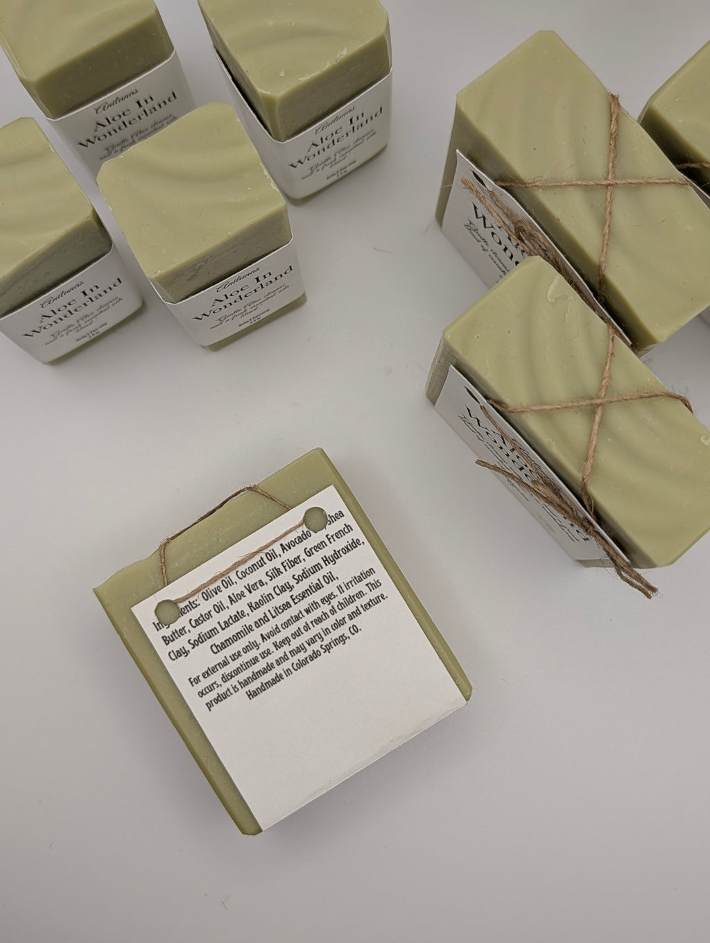 Aloe in Wonderland handmade cold process soap | Aloe vera soap naturally colored and scented with essential oils
