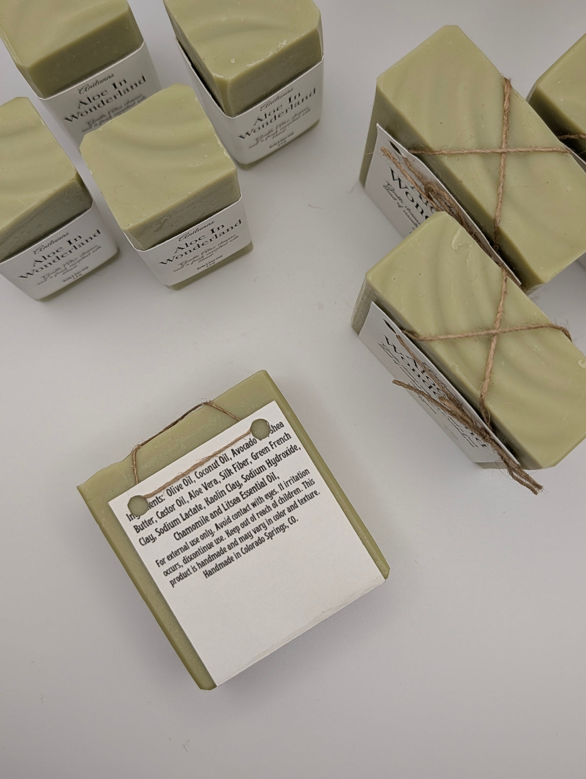 Aloe in Wonderland handmade cold process soap | Aloe vera soap naturally colored and scented with essential oils