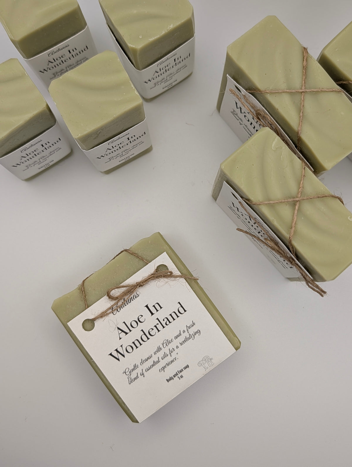 Aloe in Wonderland handmade cold process soap | Aloe vera soap naturally colored and scented with essential oils