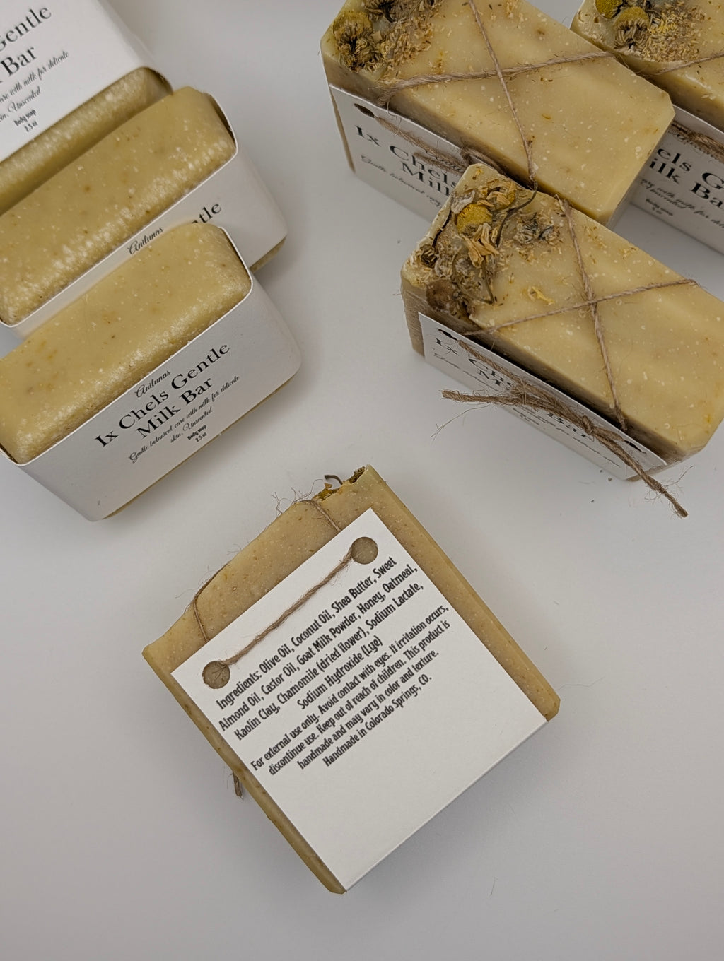 Gentle Goat Milk Soap | Unscented with Oatmeal Chamomile and Honey
