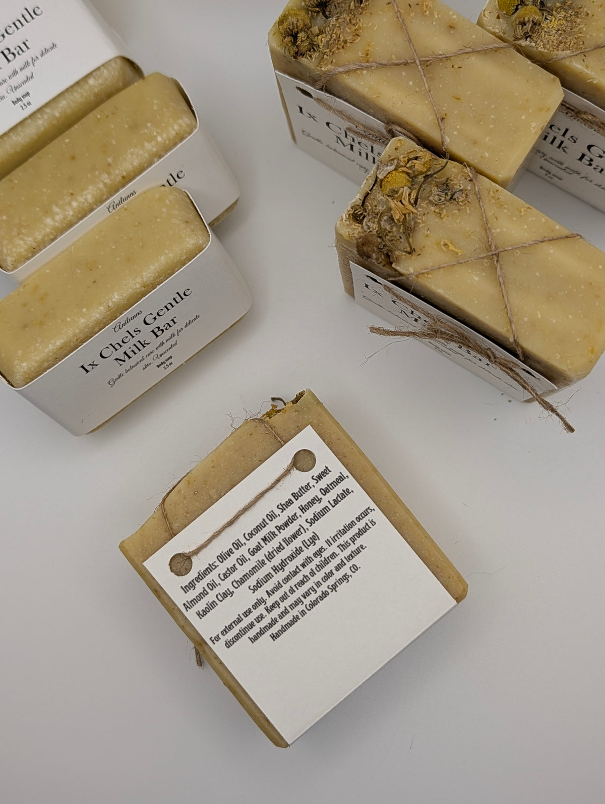 Gentle Goat Milk Soap | Unscented with Oatmeal Chamomile and Honey